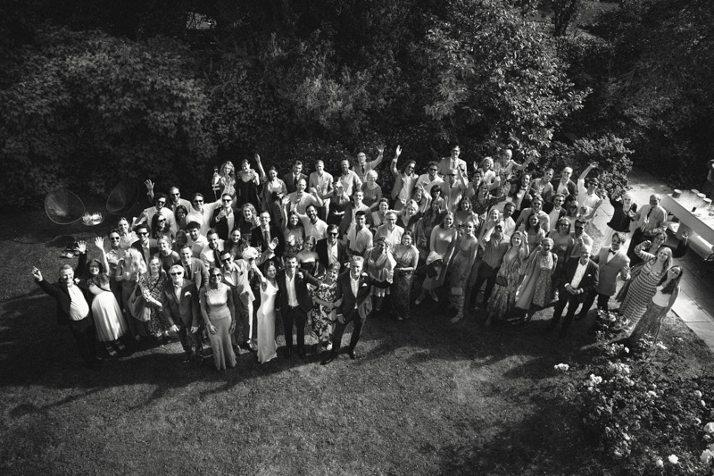 Wedding group photo captured in Copenhagen